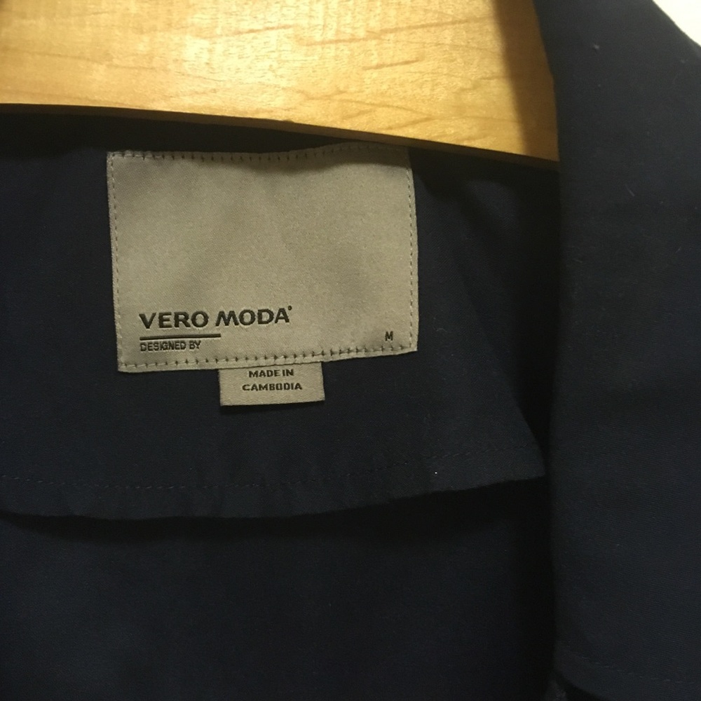 Vero Moda Jacket Belted Dark Blue Wrap Medium - Picture 5 of 8